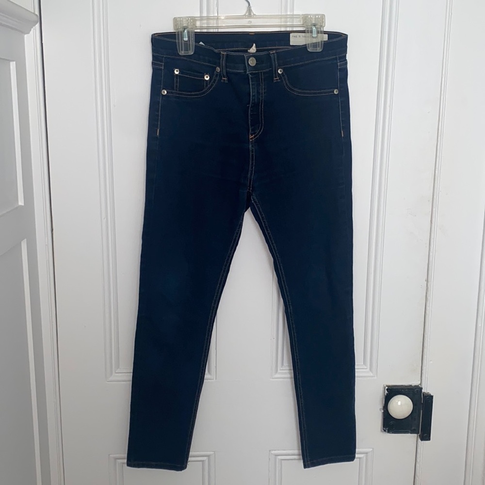 rag & bone 10 inch skinny jeans in soft harrow